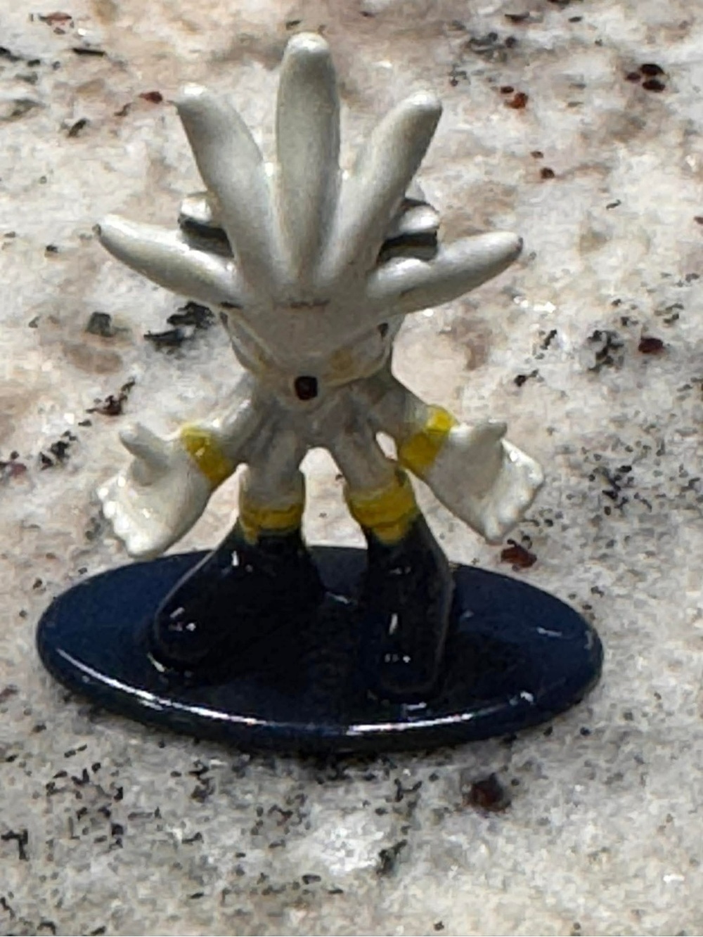 die-cast collectible figure of Silver the Hedgehog from the Sonic
1 1/2”